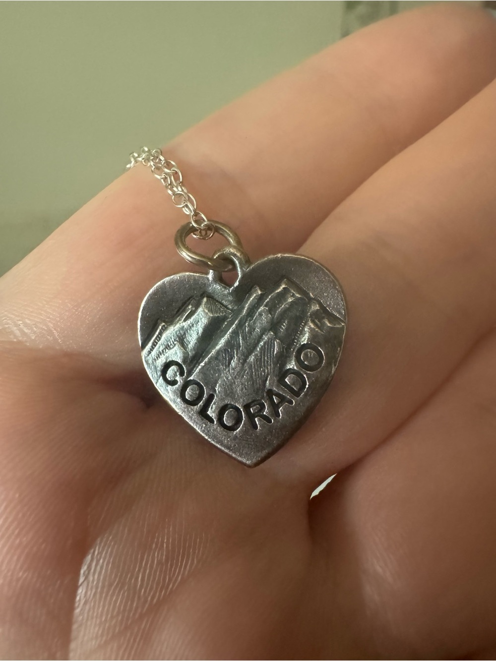 James Avery Silver Colorado Heart Necklace